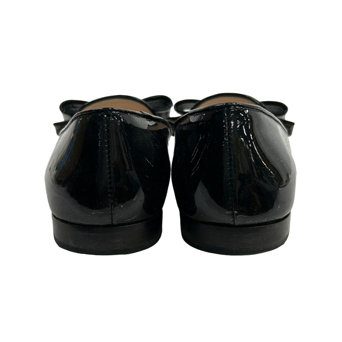 PRADA(プラダ) ローファー 34 1/2 レディース - 黒 リボン レザー 