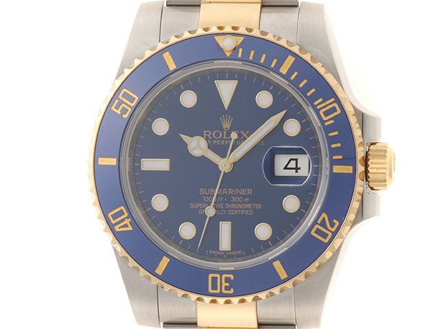 ROLEX ロレックス ウォッチ サブマリーナ オートマチック 時計 116613LB 腕時計 ステンレス/K18イエローゴールド K18YG ブルー文字盤 ブルー文字盤 メンズ【中古】【433】