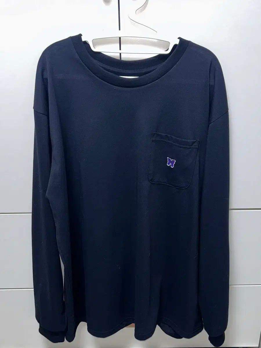 ニードルズ ロングスリーブ クルーネック Tシャツ ブラック L