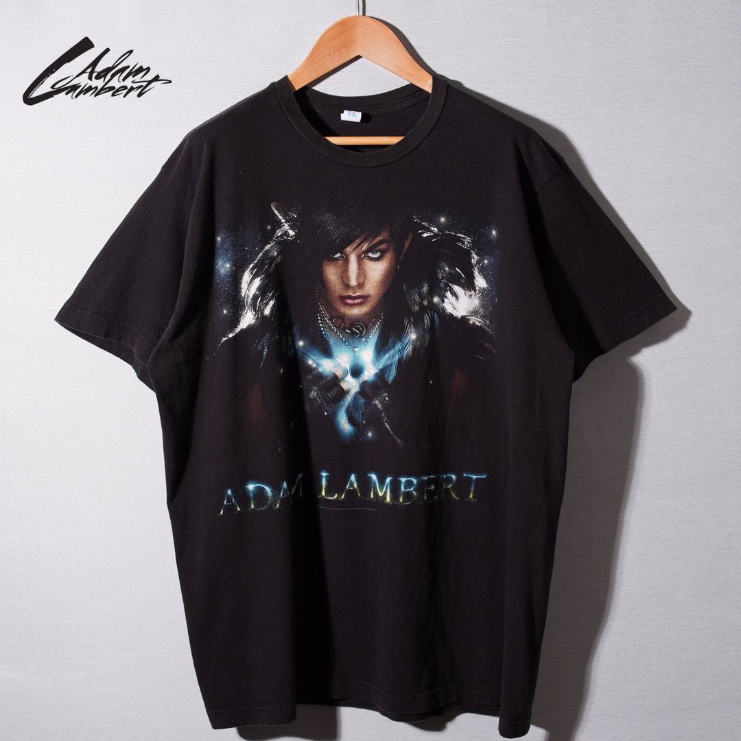 アダムランバート Adam Lambert Tシャツ ブラック クイーン Queen タルテックス TULTEX ミュージックT 古着 T009