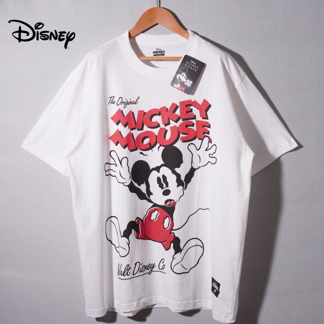 新品 Disney ディズニー Tシャツ 海外限定モデル XL ホワイト ミッキーマウス MICKEY MOUSE オーバーサイズ 古着 T011
