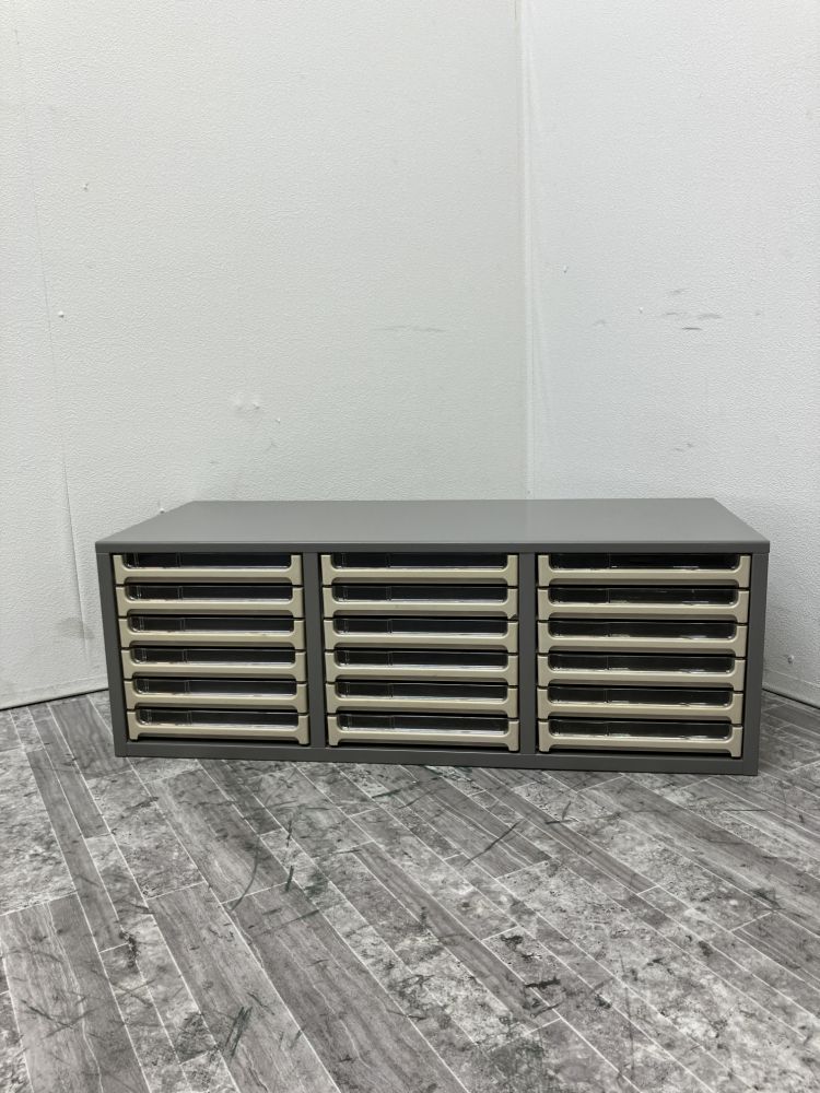 【中古品】コクヨ A4クリアケース書庫 グレー