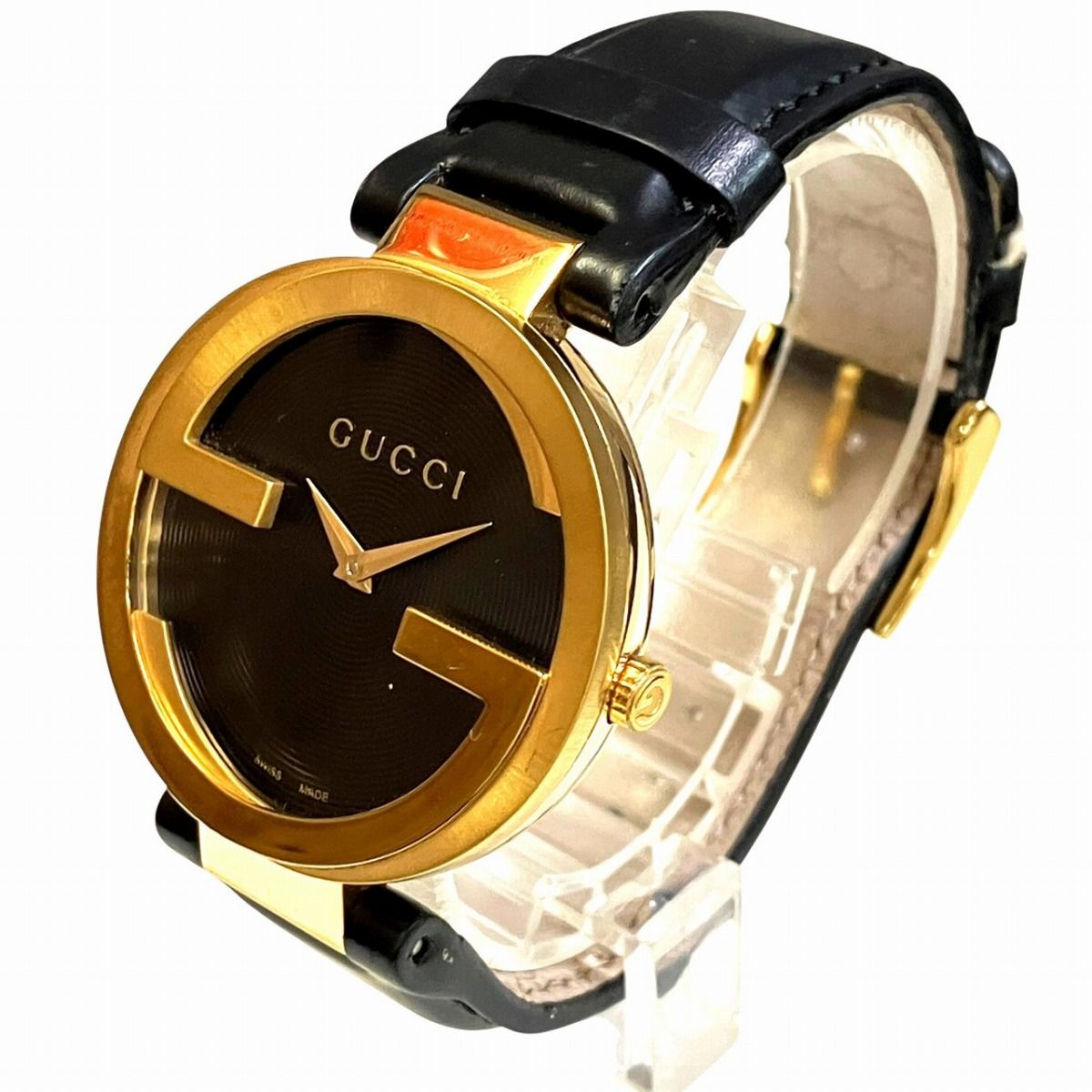 グッチ GUCCI インターロッキング 腕時計 総重量約41.2g SS 本革 