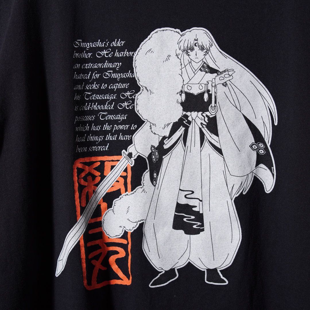 犬夜叉 殺生丸 Tシャツ XL ブラック Inuyasya Sesshomaru アニメT