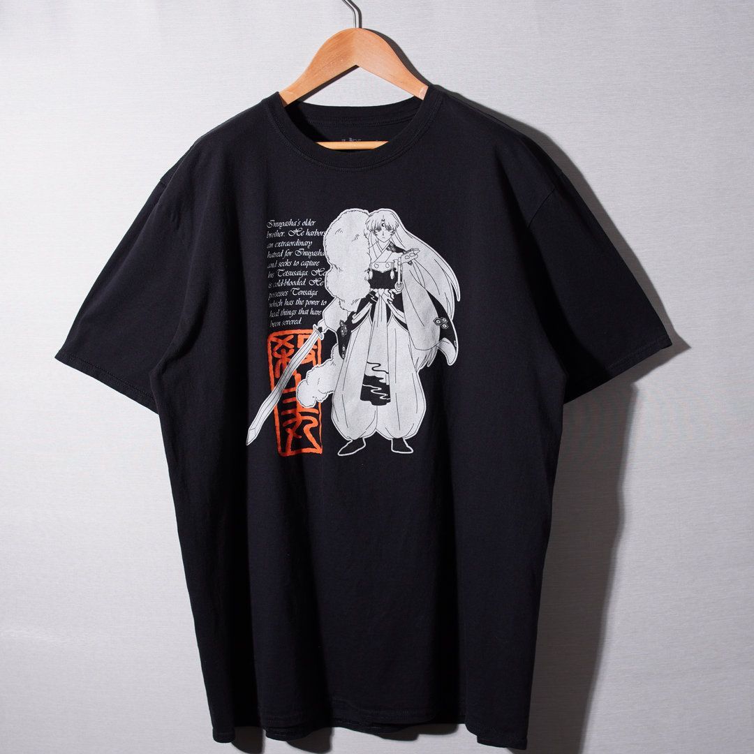 犬夜叉 殺生丸 Tシャツ XL ブラック Inuyasya Sesshomaru アニメT