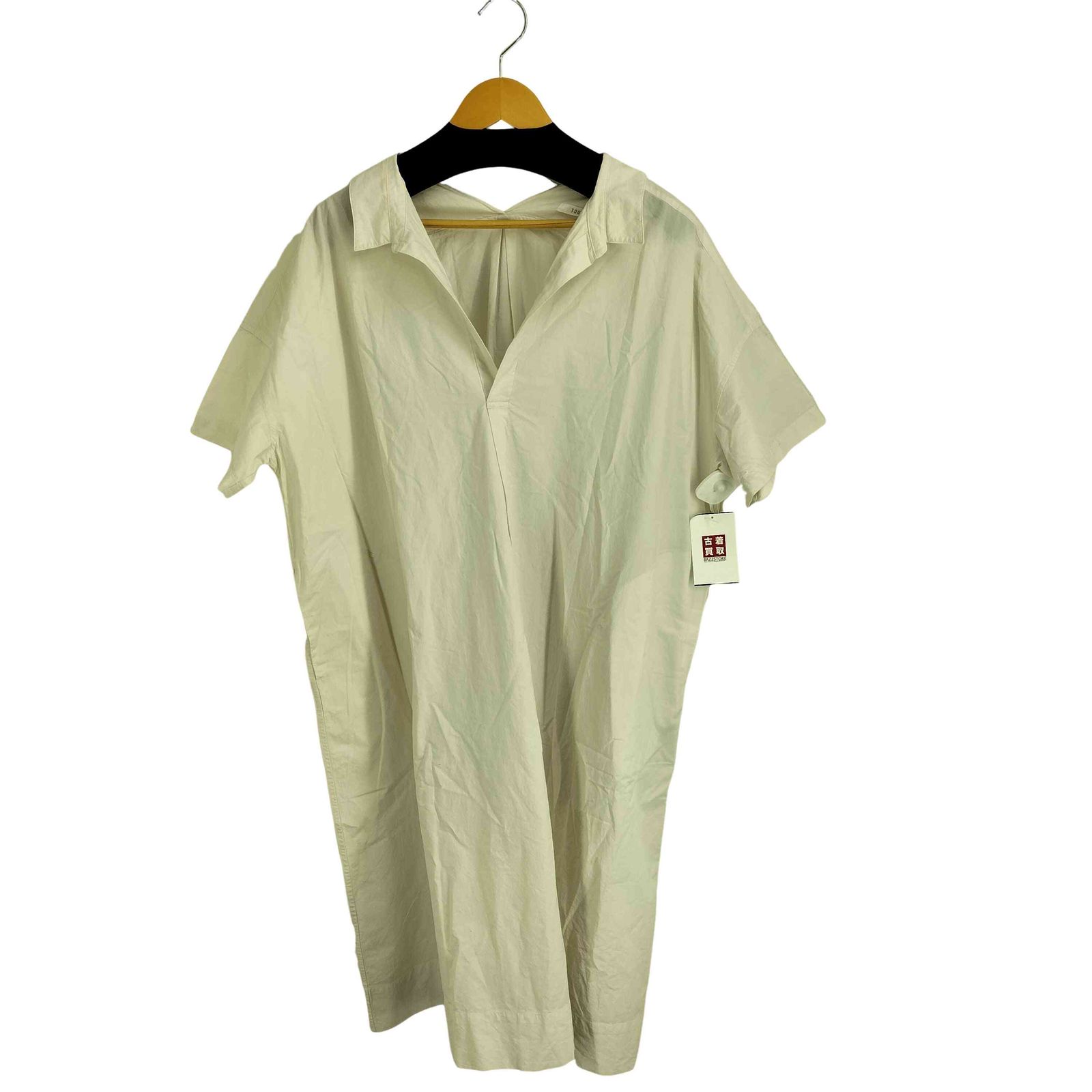 トゥージュー TOUJOURS オーバーサイズ クロップド スキッパー S/S シャツワンピース レディース FREE