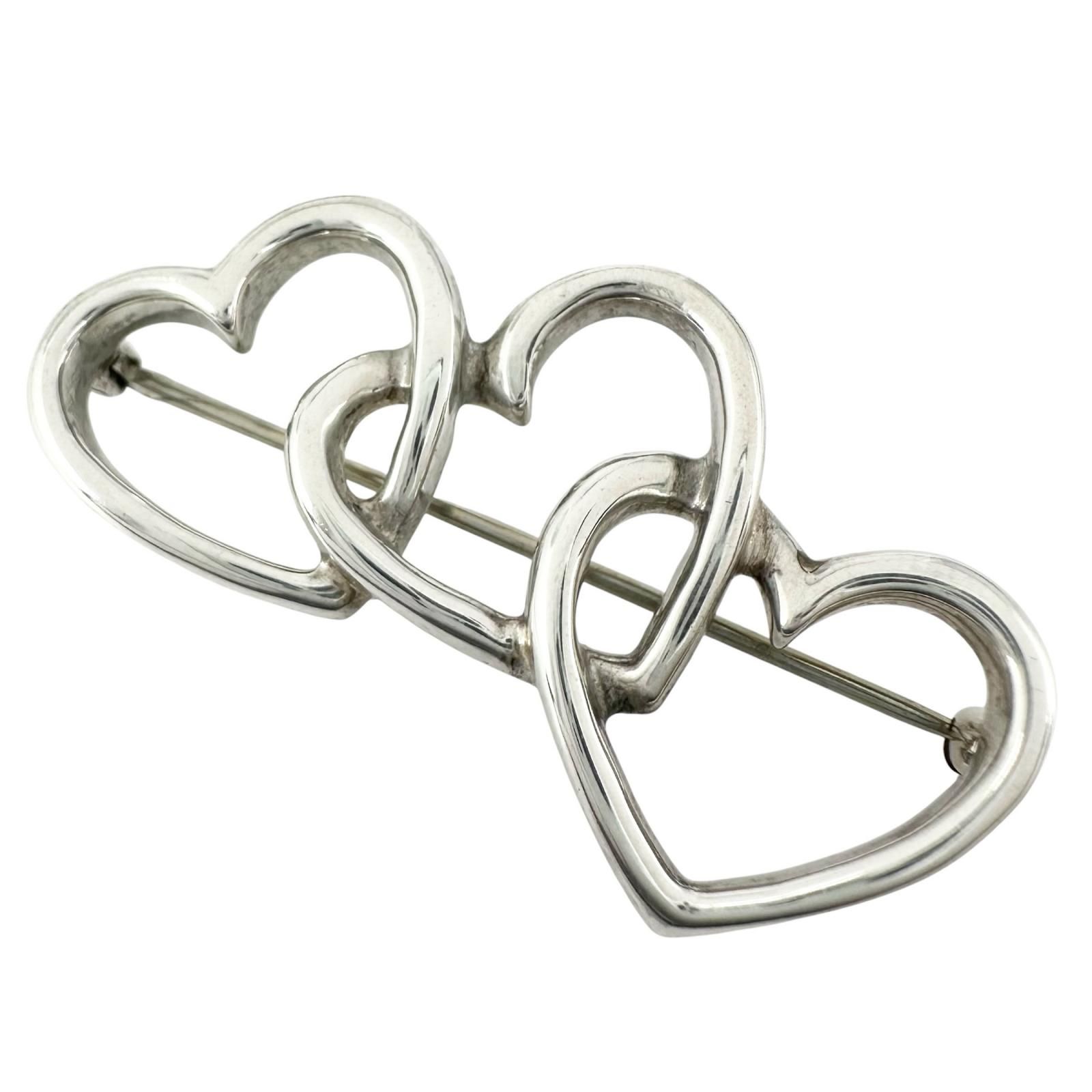 TIFFANY&Co. ティファニー トリプルハート ブローチ シルバー925