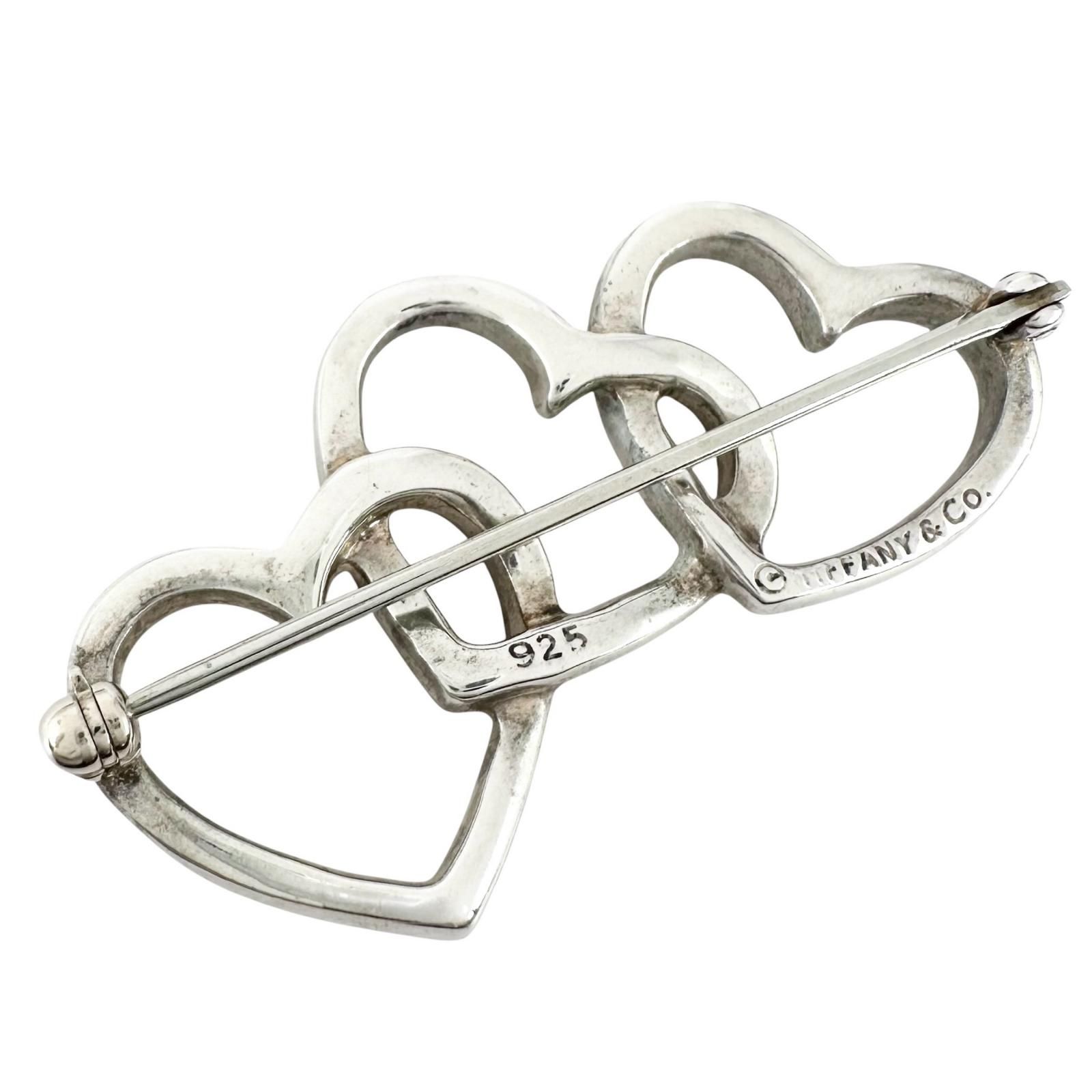 TIFFANY&Co. ティファニー トリプルハート ブローチ シルバー925