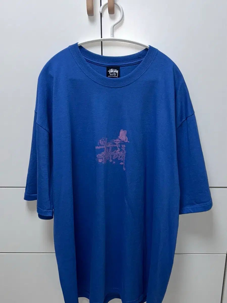 STUSSY In Bloom Tシャツ ブルー XL