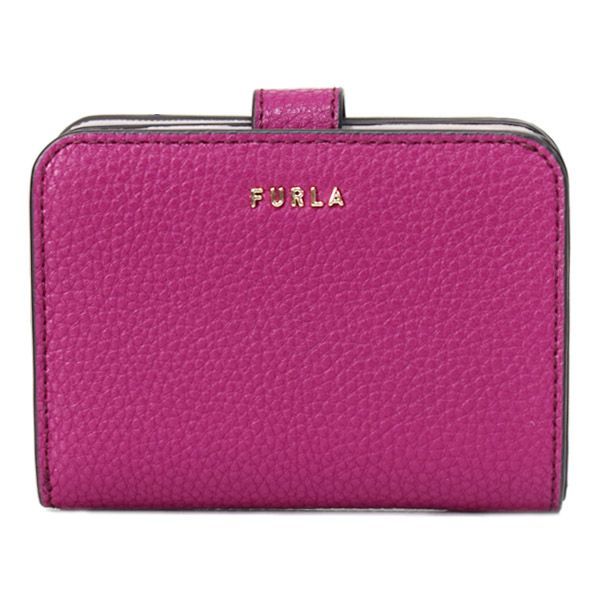 フルラ 財布 FURLA レザー コンパクト S ロゴ ウォレット 二つ折り財布 ラズベリー×ぺルラ WP00260