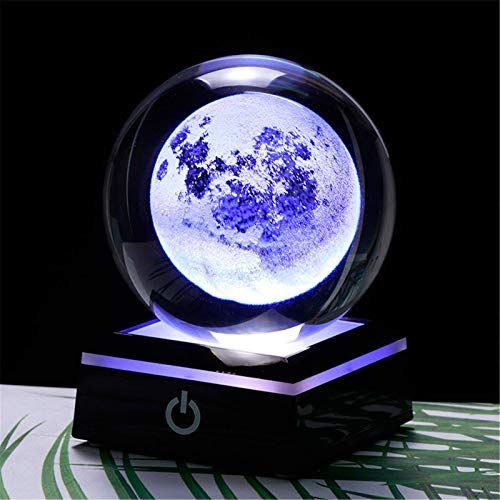 Kertari 3D宇宙 K9クリスタル ボール 月 誕生日プレゼント 男性 女性 子供 友達【正規品】インテリア 水晶玉 癒し 間接照明 雰囲気作り 飾り 記念日 母の日 父の日 カップル 彼女 彼氏 ギフト 国内発送 bb54d9b1