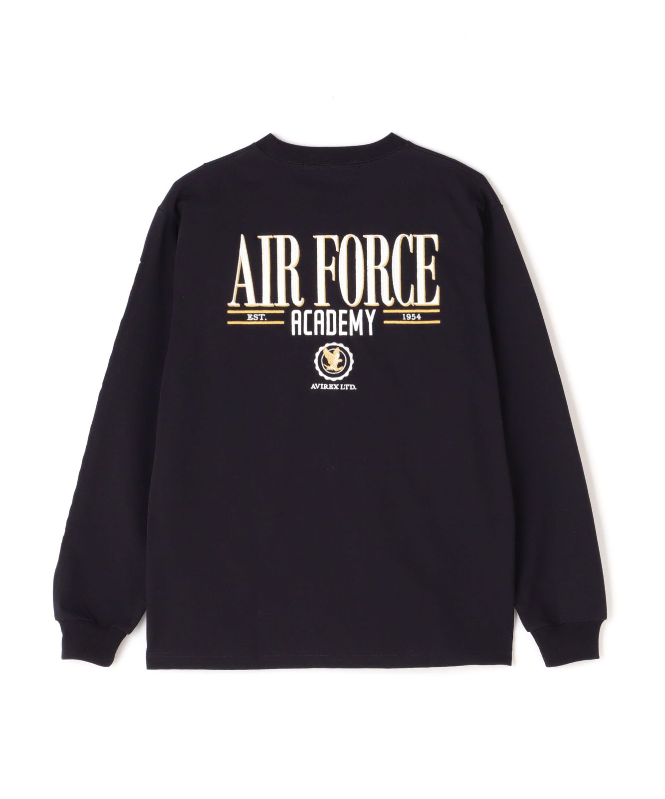 新品 [Avirex] [アヴィレックス] USAFA EMBROIDERY T-SHIRT USAFA エンブロイダリー 長袖 Tシャツ メンズ XL 120 ネイビー 783-5130012