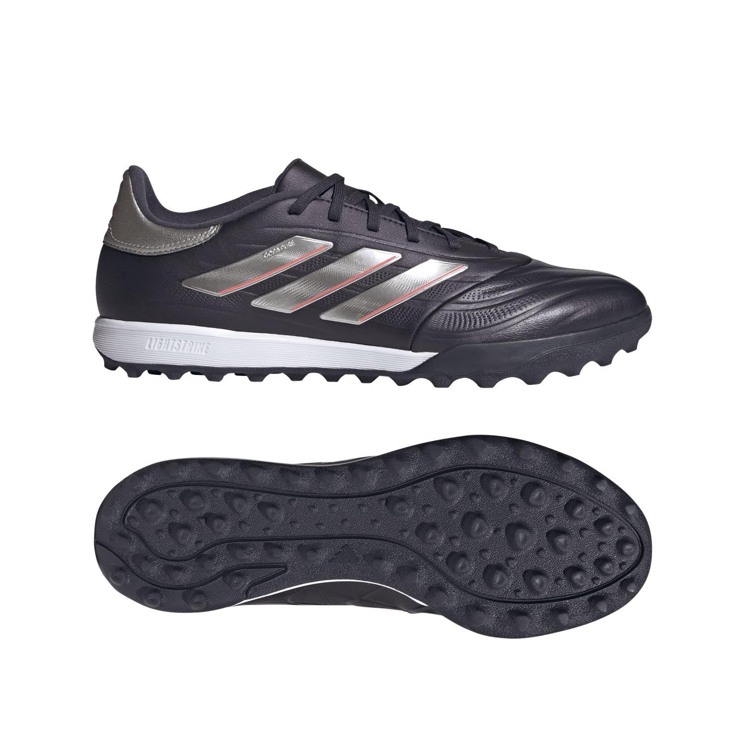 新品 アディダス フットサルシューズ コパ ピュア 2 LEAGUE TF ユニセックス大人 NKZ75 オーロラブラック/プラチナメタリック/ターボ (IG8720) 28.5 cm