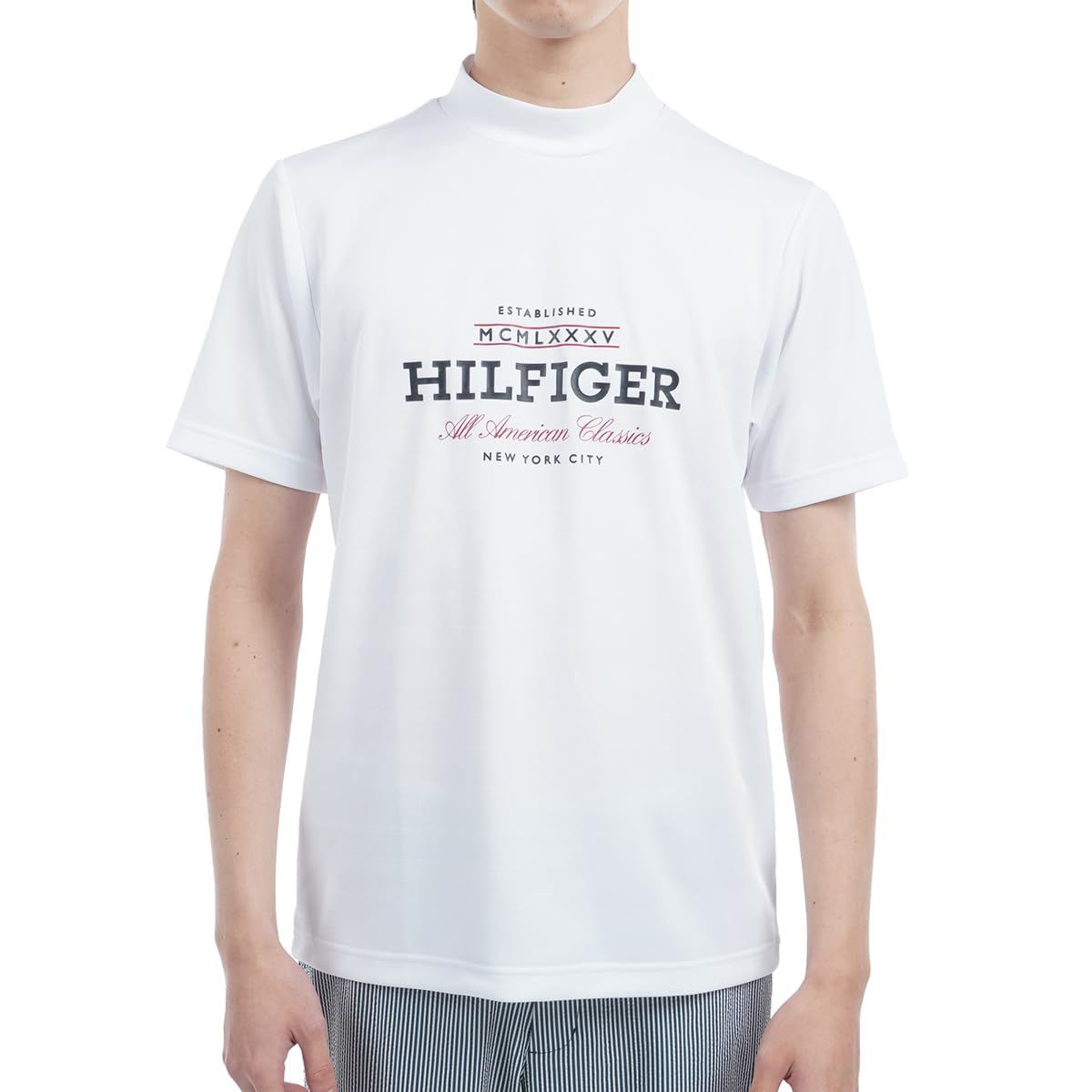 新品 TOMMY HILFIGER GOLF(トミーヒルフィガー ゴルフ) フロントロゴ 半袖モックネックシャツ THMA520
