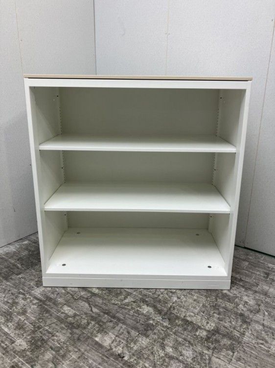 【中古品】オカムラ レクトラインシリーズ 天板付オープン書庫 4K512Y ZA75 ホワイト