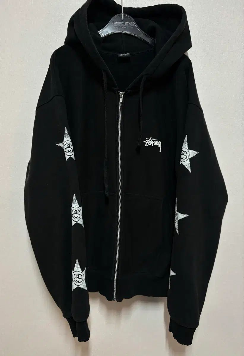 XL STUSSY STARS HOODIE ZIP UP