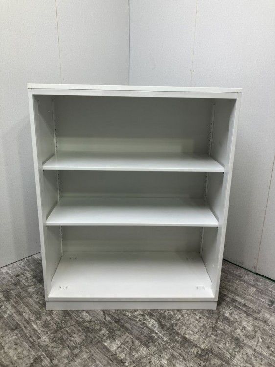【中古品】ウチダ HSシリーズ 天板付きオープン書庫 5-825-0102 ホワイト