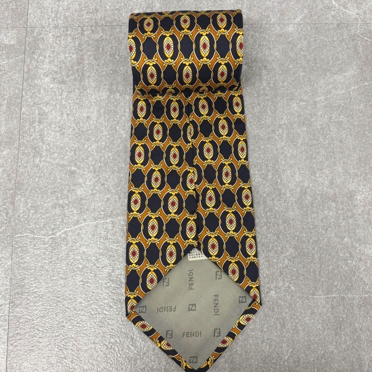 KT06 FENDI フェンディー ネクタイ イエロー系 幅9.8cm - メルカリ