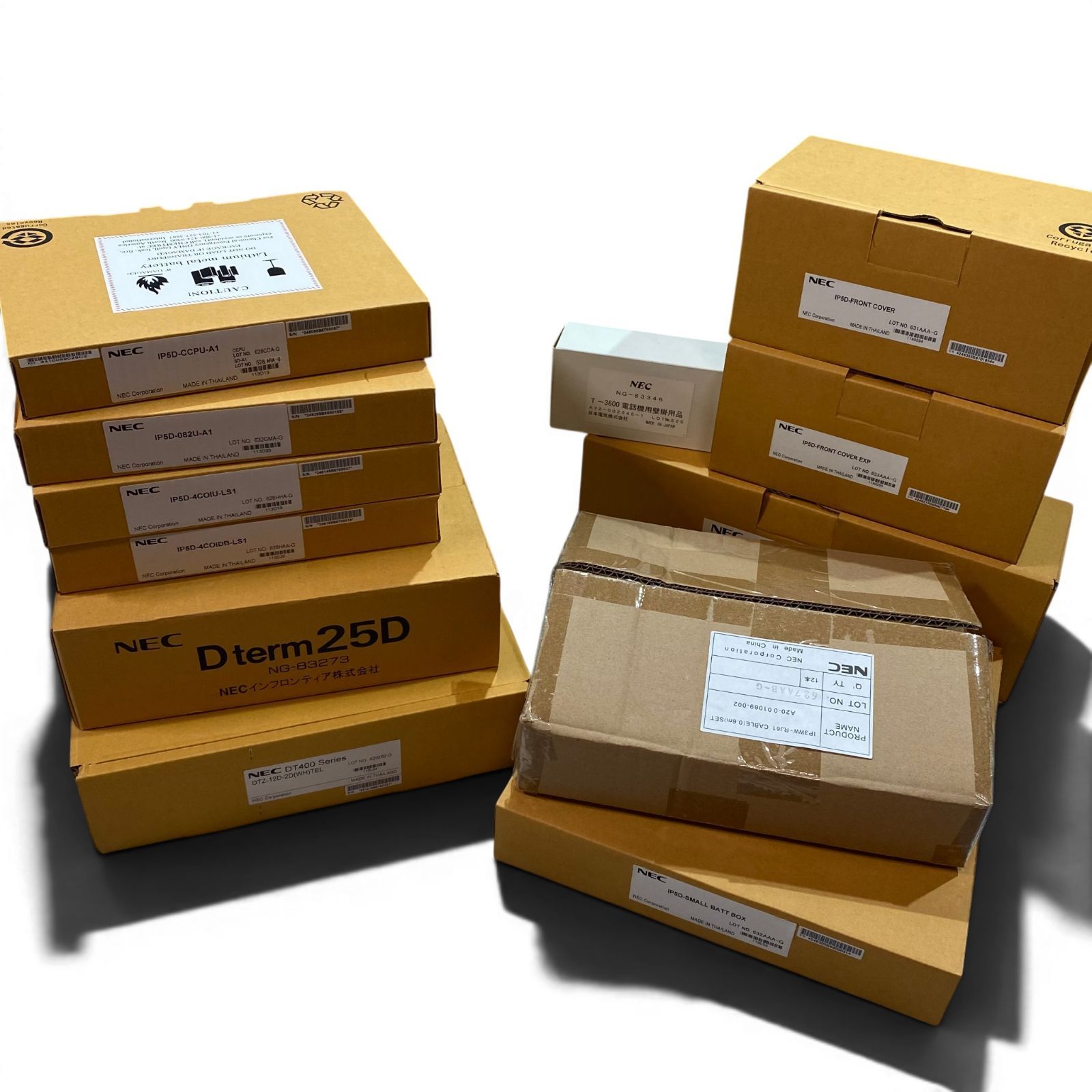 新品 NEC ビジネスフォン 12点セット Dterm25D T-3600 NEC DT400 Series DTZ-12D-2D IP5D-082U-A1 KT120-G-KG