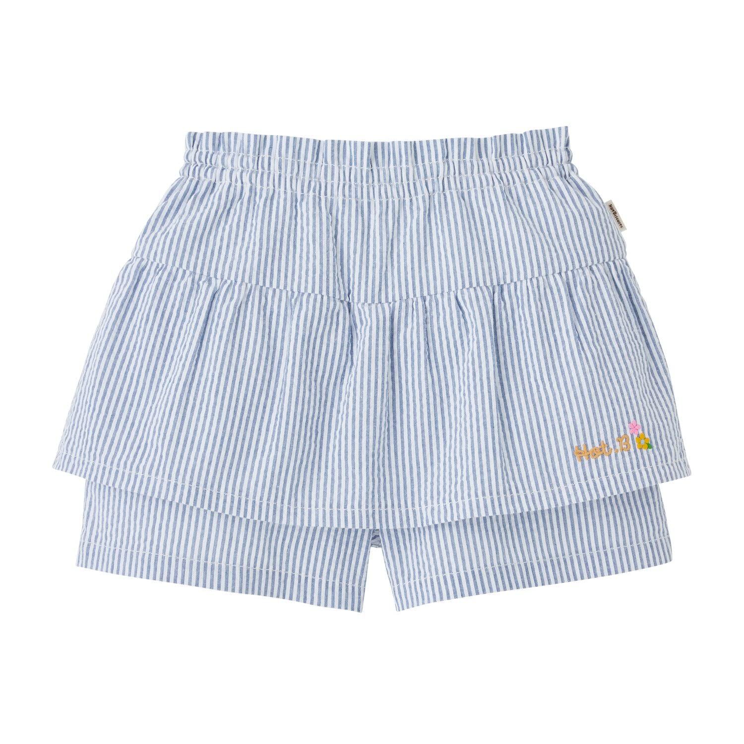 新品 [MIKIHOUSE HOT BISCUITS] [ミキハウス ホットビスケッツ] 6分丈 ハーフパンツ 男の子 女の子 キッズ 子供服 ブルー 100cm 72-3107-495