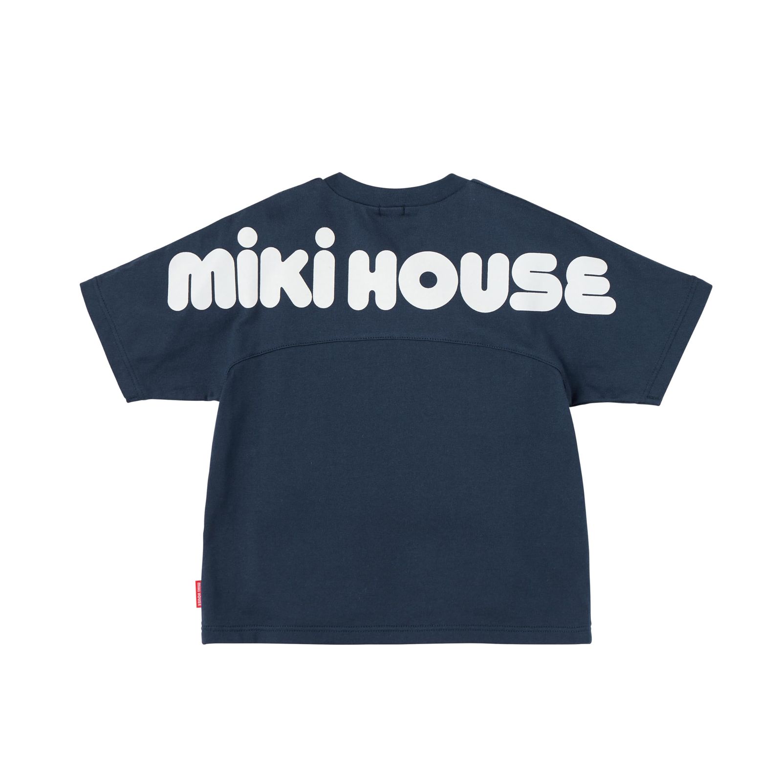 新品 [ミキハウス] WEB限定 バックロゴ半袖Ｔシャツ 無地 ロゴ 男の子 女の子 ベビー キッズ 子供服 通園 通学 10-5259-684 120cm 紺
