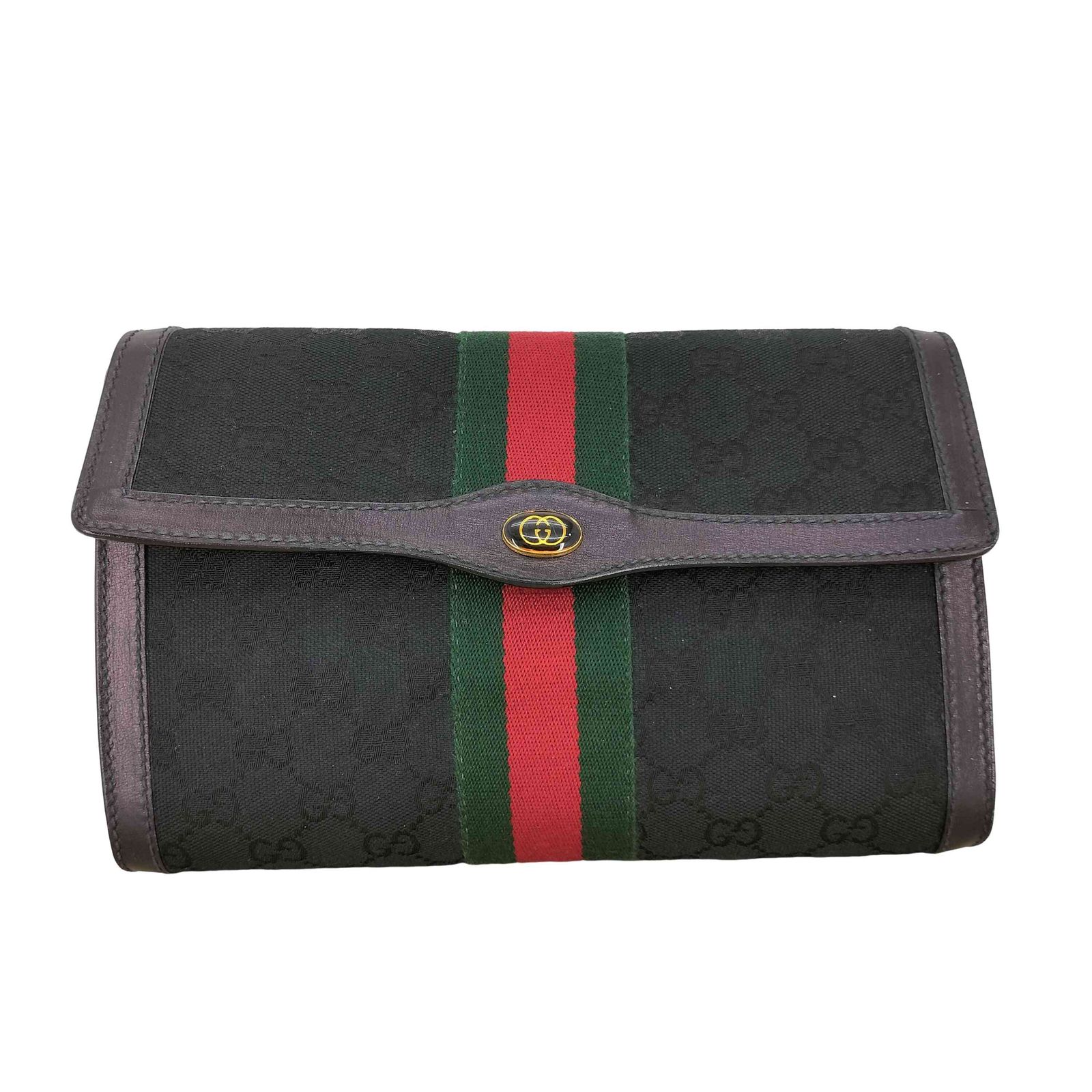 グッチ GUCCI PARFUMUS 70-80S OLD イタリア製 シェリーライン GG キャンバス モノグラム ショルダーバッグ レディース 表記無