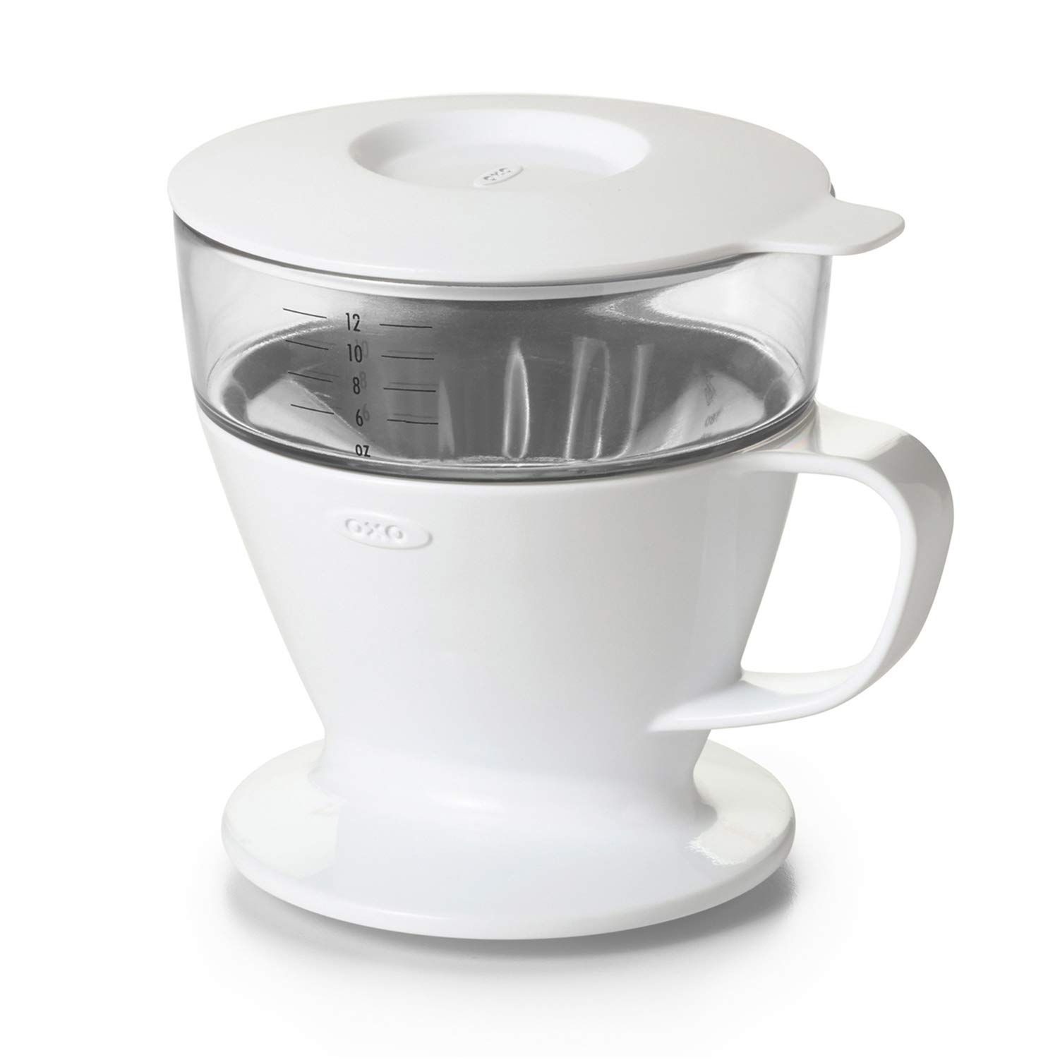 OXO オクソー オート ドリップ コーヒーメーカー 1-2杯用 360ml ホワイト 台形フィルター 食器洗い乾燥機対応 時短で簡単 コーヒードリッパーt fc1a67a1