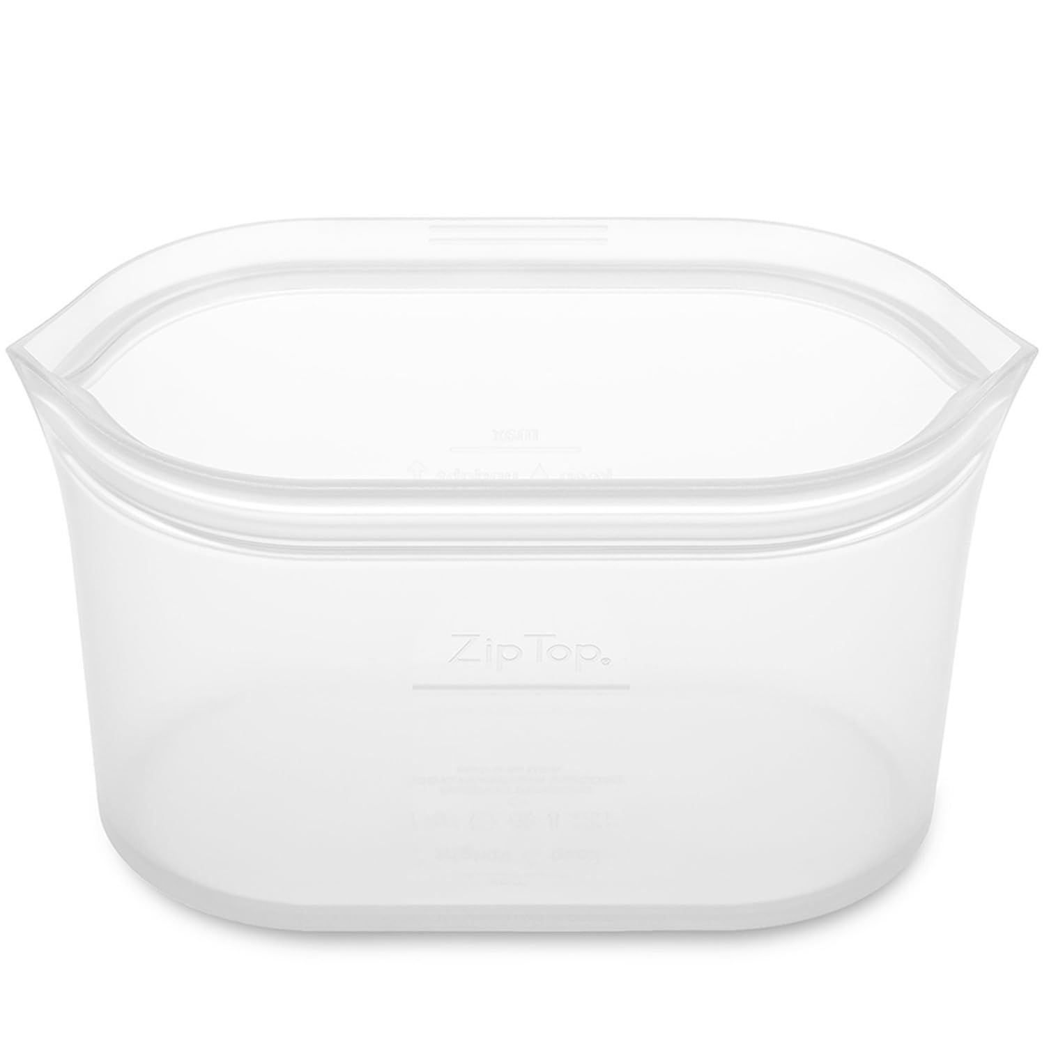 ジップトップ Zip Top シリコーンバッグ 保存容器 【日本正規品】 ディッシュ L 946ml 電子レンジ調理 冷凍 食洗機 対応 プラチナシリコーン使用 有害物質不使用 フロスト ホワイトt c132a538