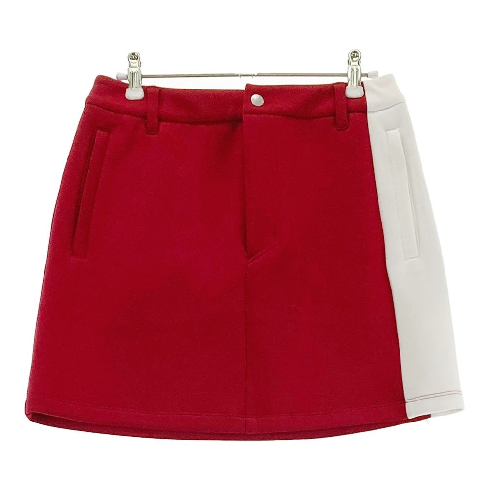 新品タグ付　JUN&ROPE Mサイズ　スカート サイズ：M JUN&ROPE ジュン アンド ロペ ストレッチスカート レッド系