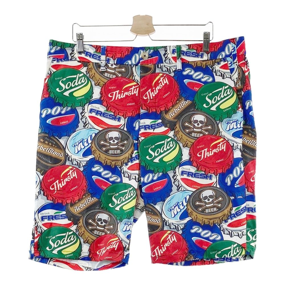 サイズ：3XL LOUD MOUTH ラウドマウス ハーフパンツ レトロクラウン 柄 ホワイト系 [240101598255] ゴルフウェア メンズ ストスト