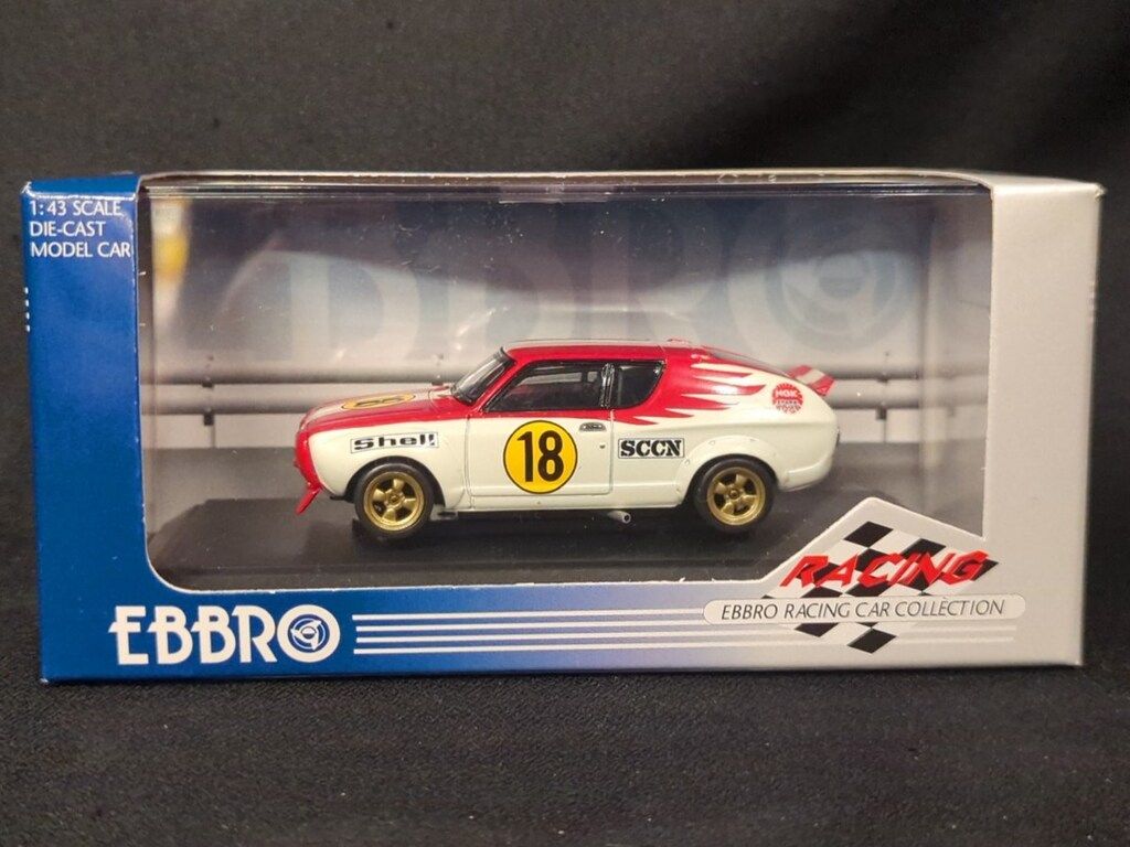 エムエムピー 1/43EBBRO RACING NISSAN CHERRY COUPE TS RACING 1973 White/Red #18 624
