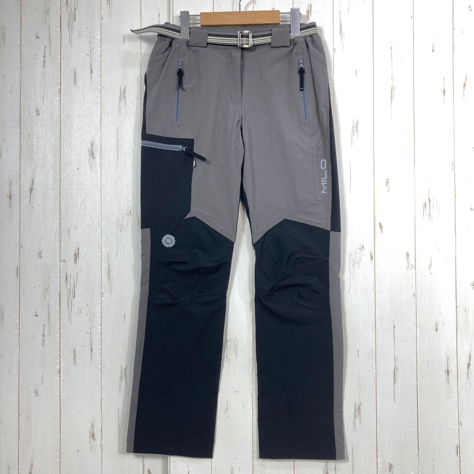 未使用級✨ムータマリン ストレッチ ナイロンパンツ ウエスト紐 M グレー ✉️Women's XS グレー系 Milo ( ミロ ) ビーノ レディ ナイロン