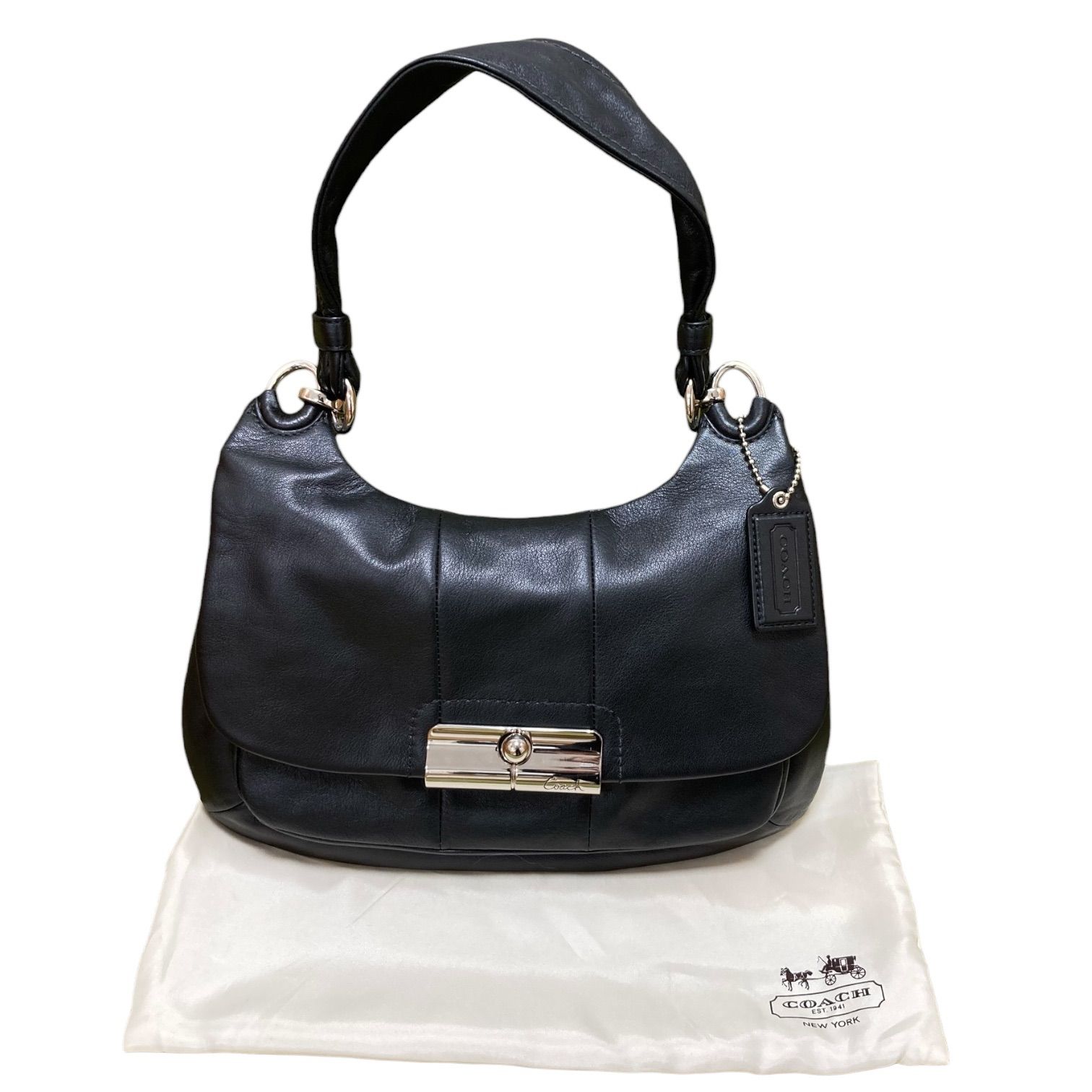 【美品】 COACH コーチ レザー ワンショルダーバッグ 16931 ブラック キングラム[01]