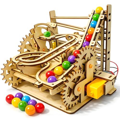 【保育士監修】立体パズル 木製 3D マーブルラン 日本語説明書 工具不要 ウッドパズル 知育玩具 親子工作 自由研究 小学生?大人向けpms a354fa37