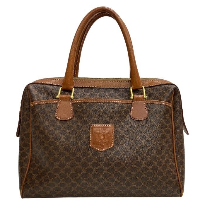 CELINE/セリーヌ/マカダム柄/トリオンフ/レザー/ボストンバッグ/ハンドバッグ/トートバッグ/ブラウン/レディース/FB4402