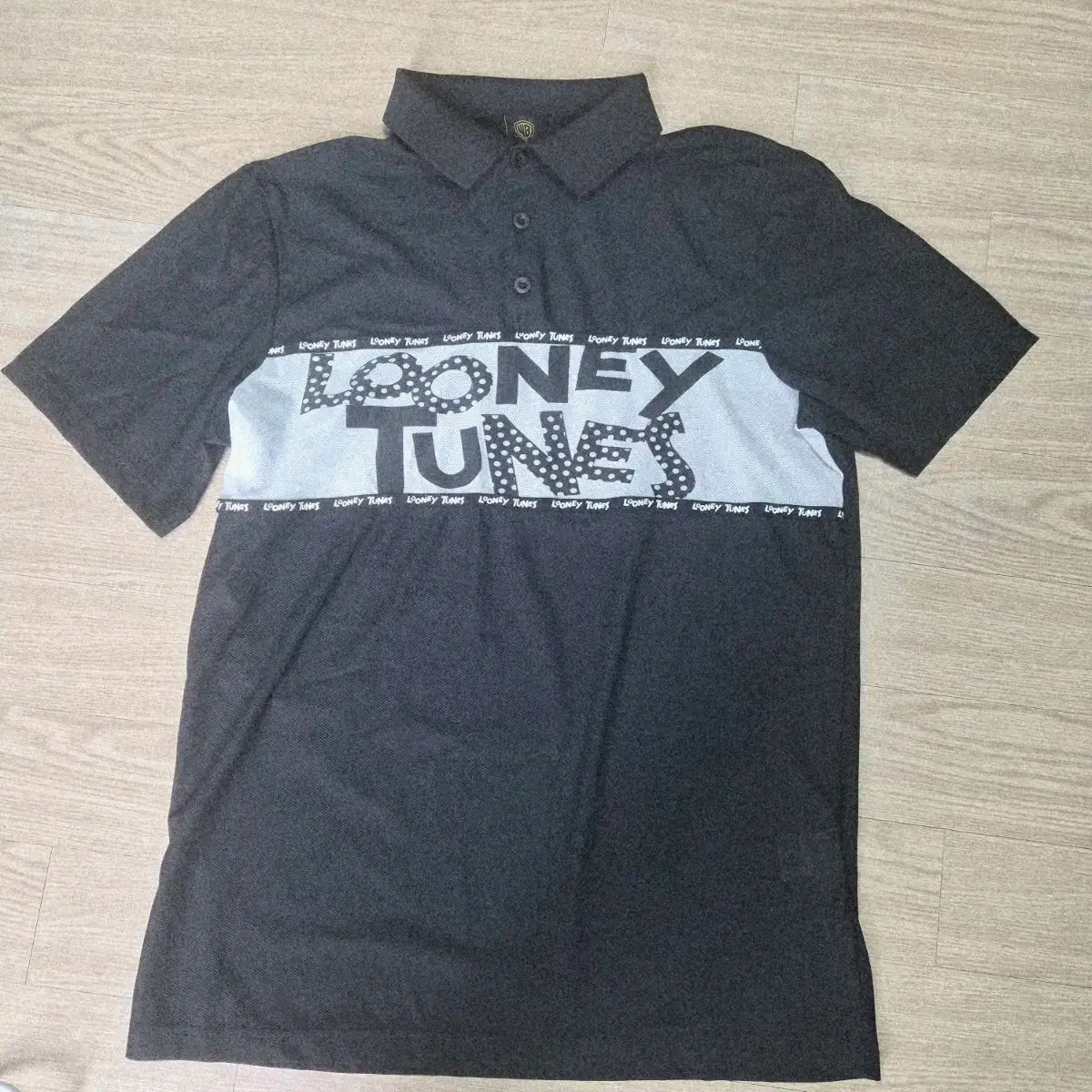 WINNER（ウィナー）ブラザー ルーニー・テューンズ 半袖 ポロTシャツ ブラック