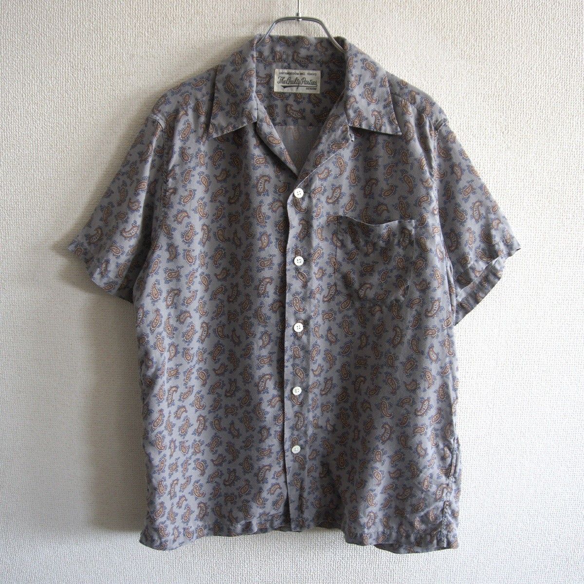 美品】WACKO MARIA【PAISLEY OPEN COLLAR SHIRT S/S】 L ワコマリア