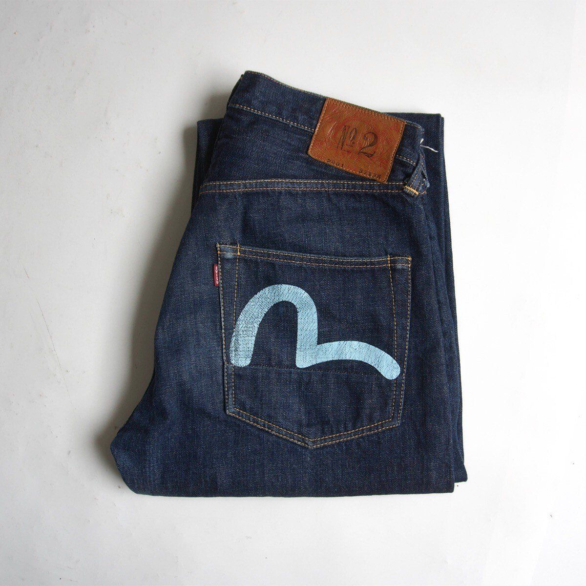 雰囲気抜群/濃紺】EVISU 【LOT.2001 デニムパンツ】32×35 エビス