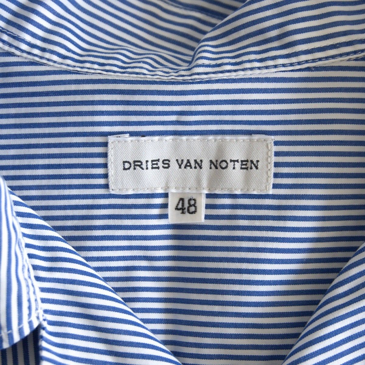 dries van noten シャツ 美品】DRIES VAN NOTEN【90s-00s COTTON OPEN COLLAR SHIRT】48