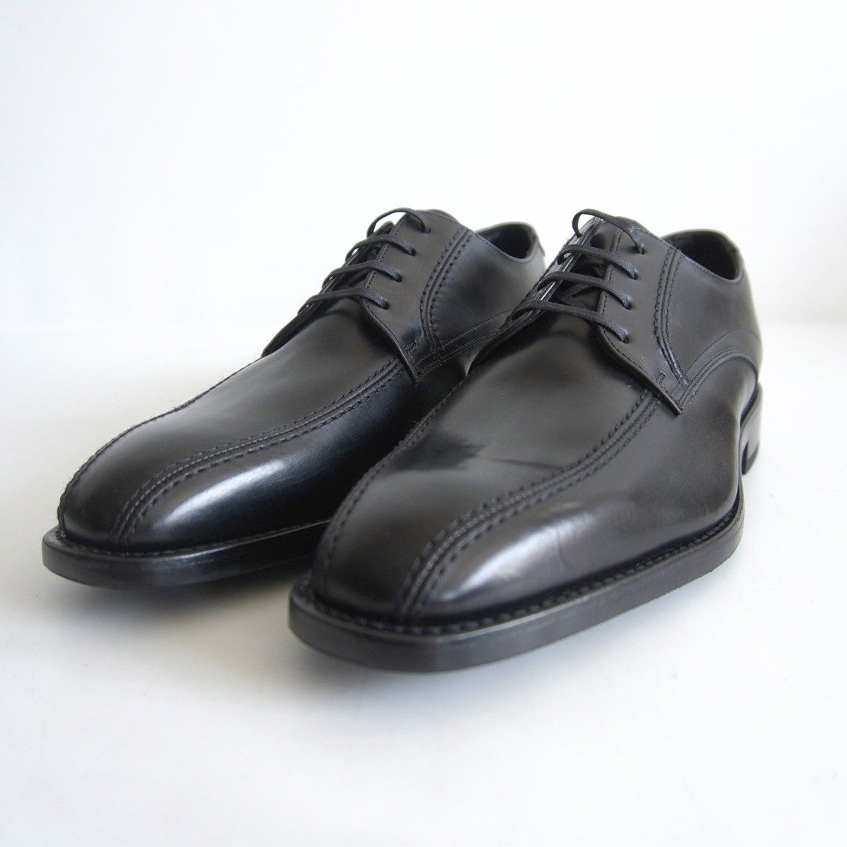 【試着のみ美品】REGAL【ロングノーズ ドレス レザーシューズ】25.5EE リーガル ブラック ビジネスシューズ 革靴 日本製