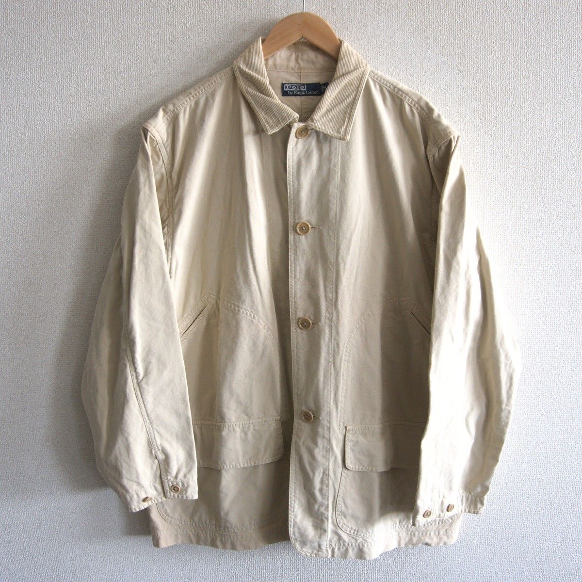 【雰囲気抜群】POLO RALPH LAUREN【コーデュロイカラー カバーオール】M アイボリー ジャケット ポロラルフローレン s2605090