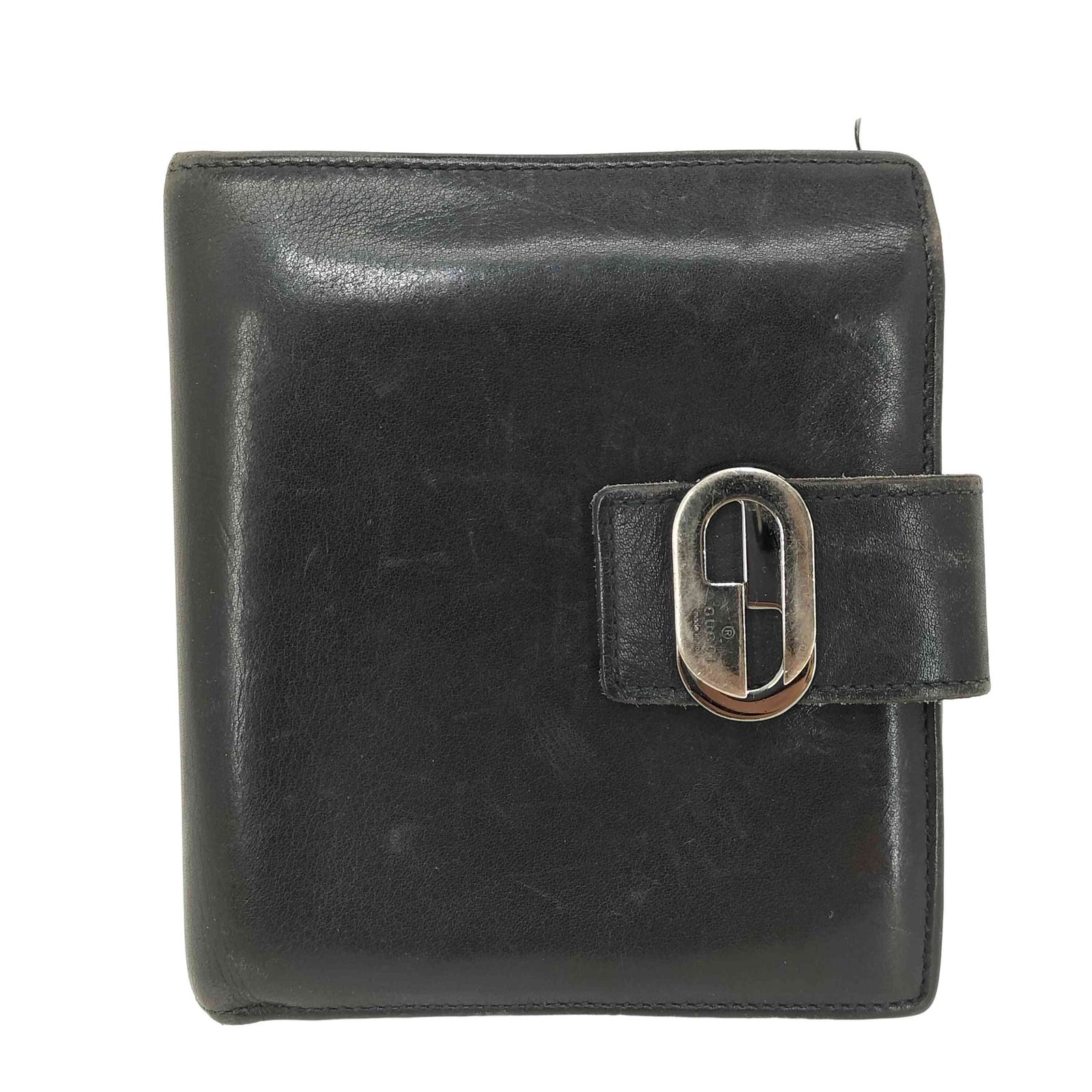 グッチ GUCCI Wホック レザー 2つ折り財布 メンズ 表記無