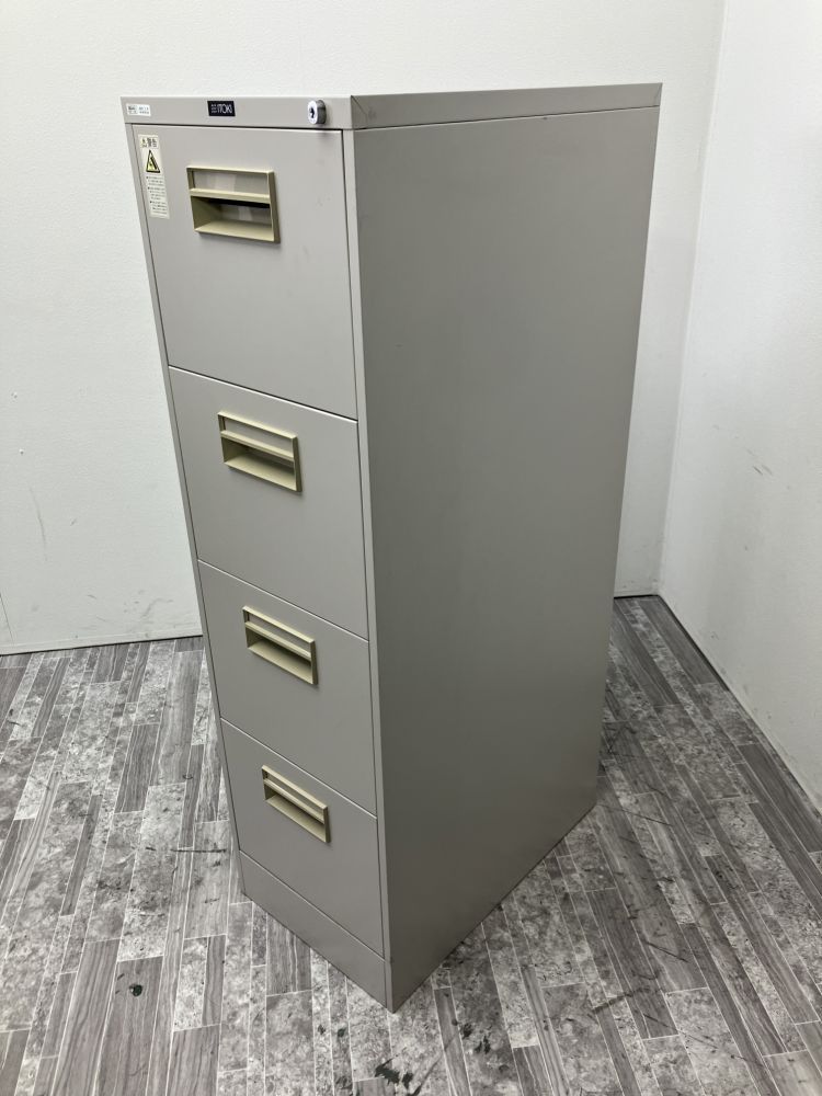 【中古品】イトーキ 4段キャビネット A4-4-WE グレー