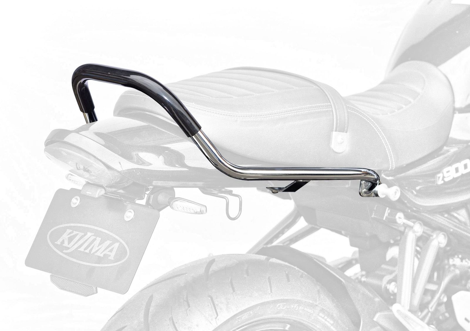 新品 キジマ(Kijima) Z900RS/CAFE('18-) バイクパーツ タンデムグリップ スチール製 クロームメッキ仕様 ラバーコーティング 210-5443