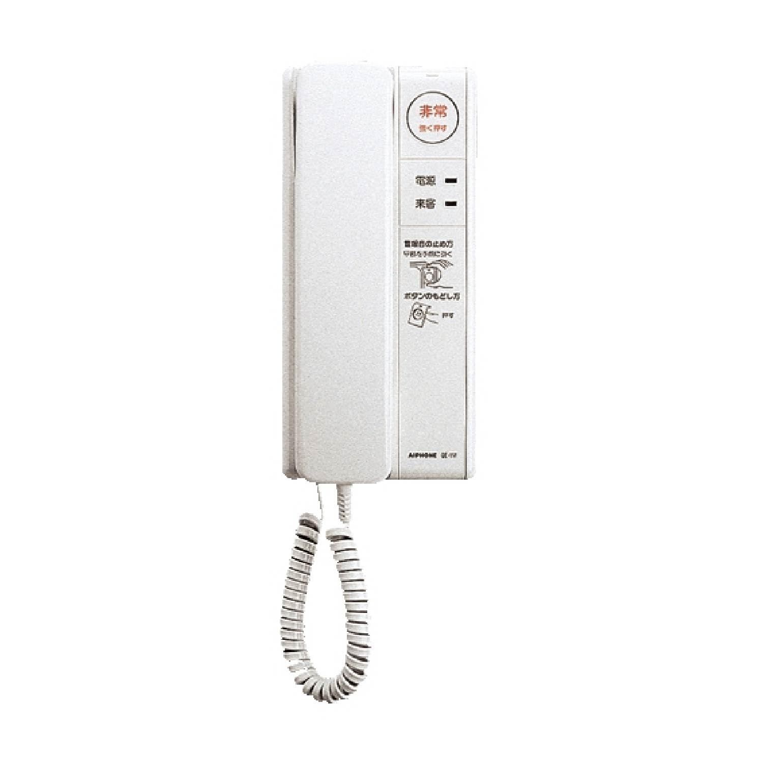新品 アイホン インターホン ドアホン セキュリティドアホン AC 電源プラグ 非常通報機能付 親機 100×73×210mm QE-1M