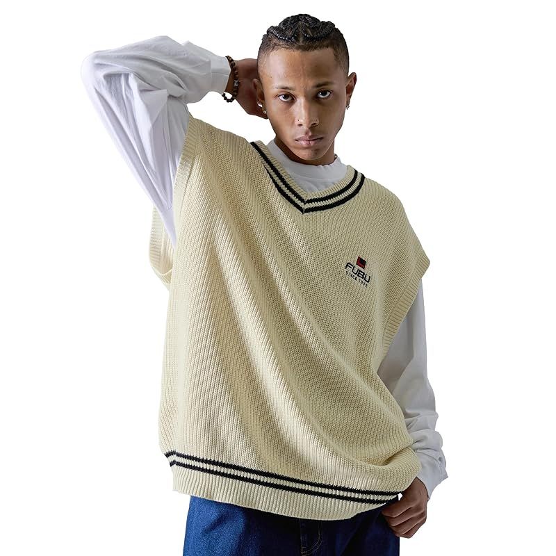 【新品】 [フブ] メンズ Knit Vest fam-41702