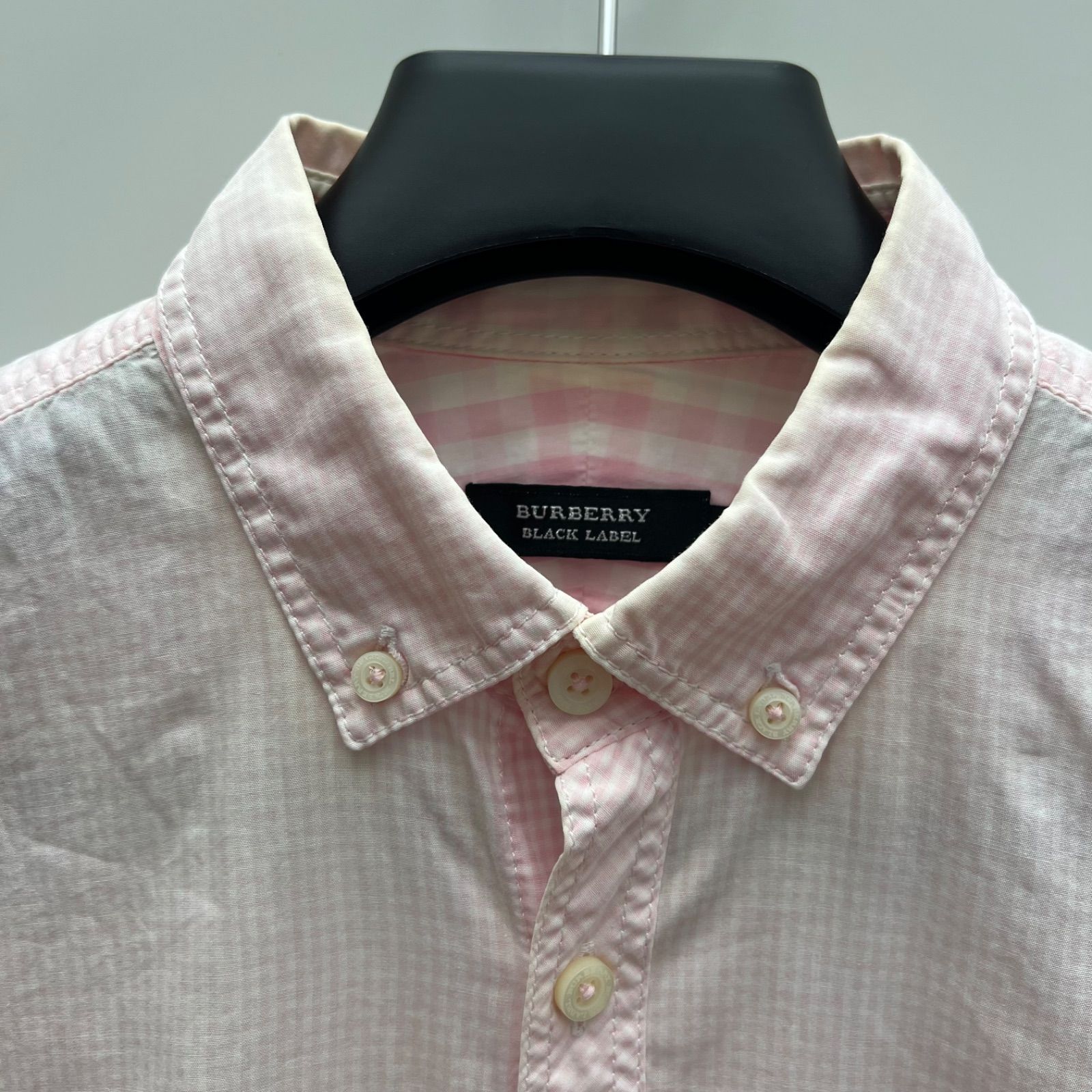 BURBERRY BLACK LABEL 00s y2k archive pink shirts 2 M バーバリー