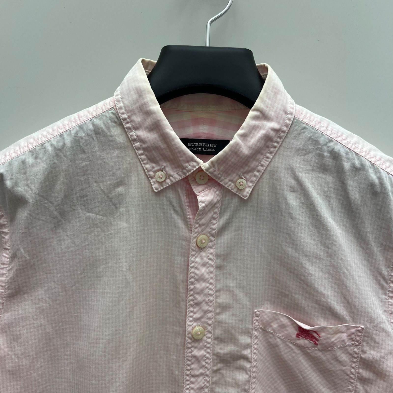 BURBERRY BLACK LABEL 00s y2k archive pink shirts 2 M バーバリー