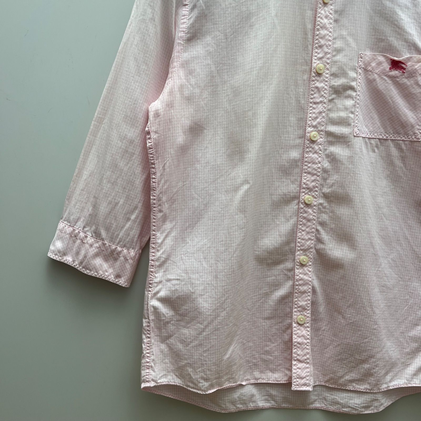 BURBERRY BLACK LABEL 00s y2k archive pink shirts 2 M バーバリー