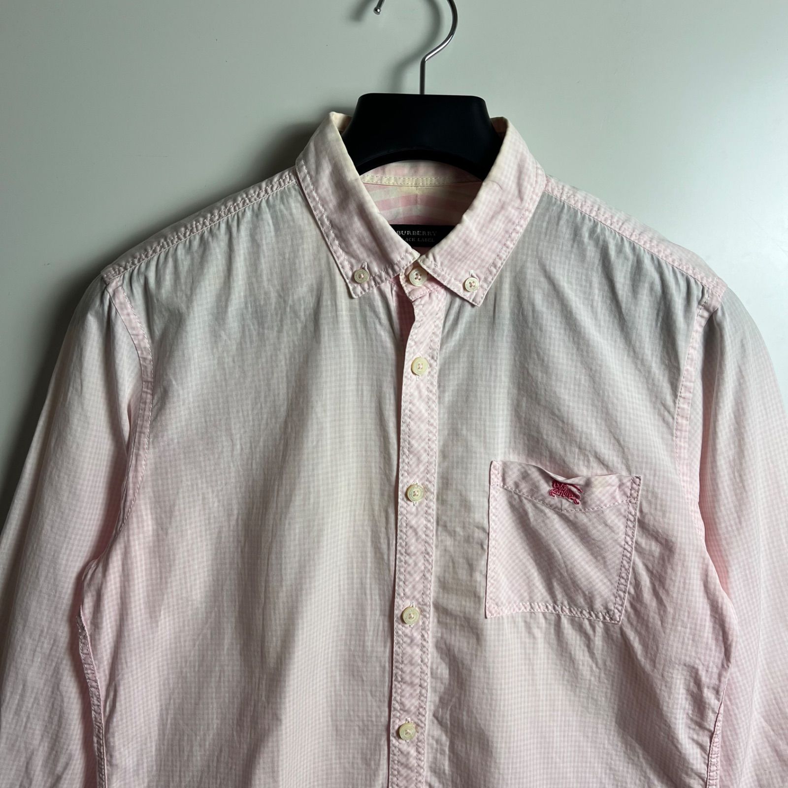 BURBERRY BLACK LABEL 00s y2k archive pink shirts 2 M バーバリー